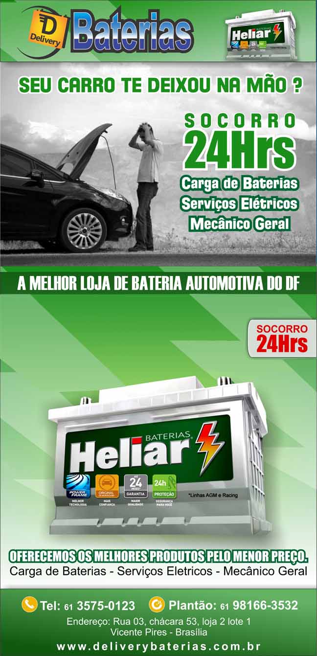 Baterias 24hrs em guas Claras, Baterias de carro em guas Claras