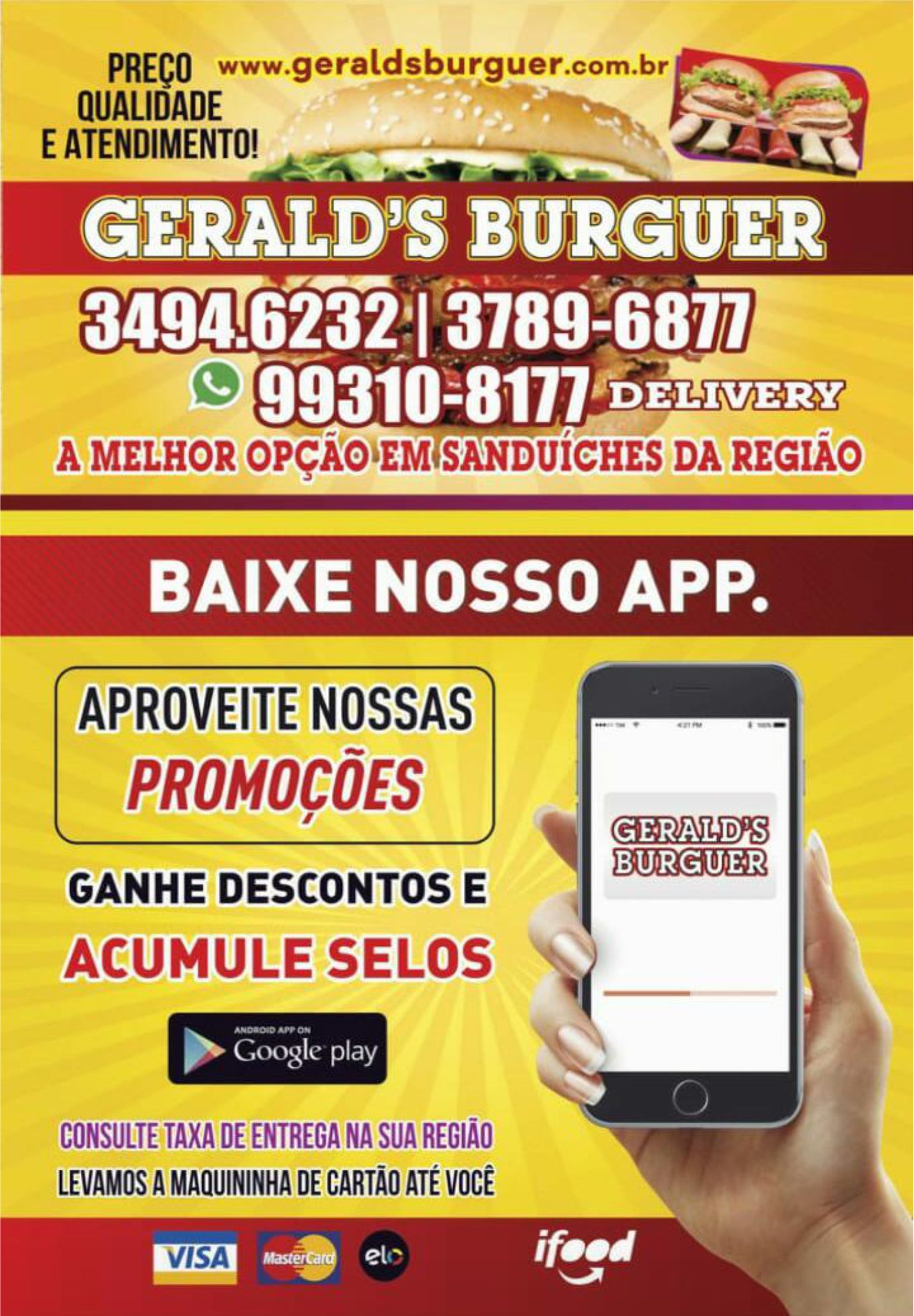 Tele Sanduches no bairro Guarani Geralds Burguer