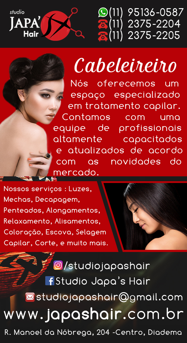 Studio Japa's Hair - Cabeleireiros Unissex em Diadema, Canhema