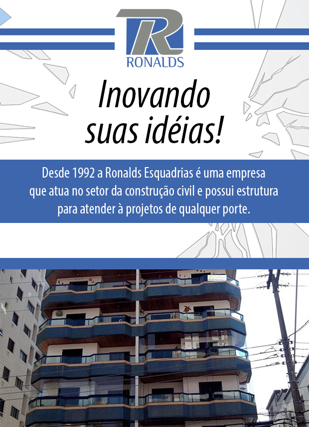 Ronalds - Esquadrias de Alumnio para Prdios e Condomnios em Ipiranga, Zona Sul, So Paulo.