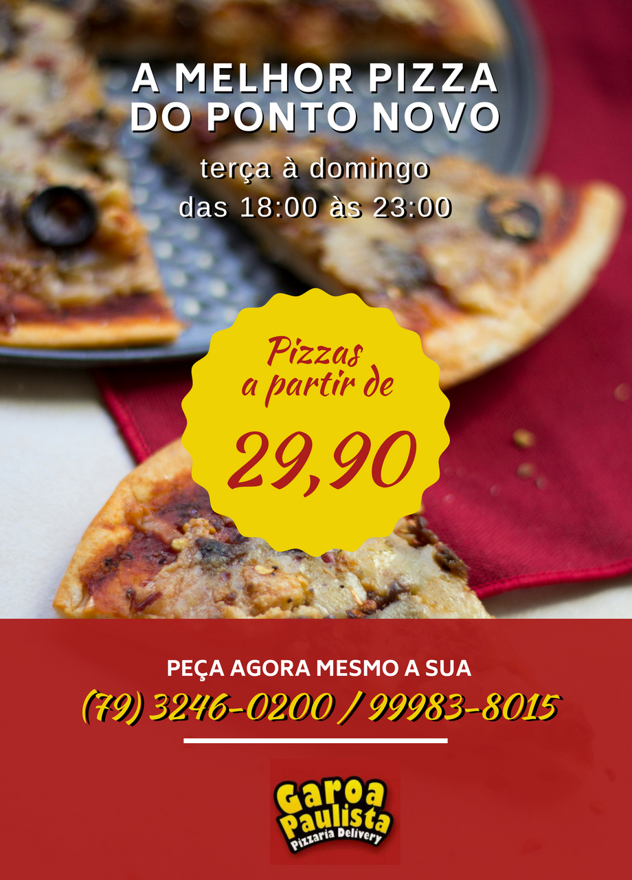 delivery de pizzas em ponto novo aracaju